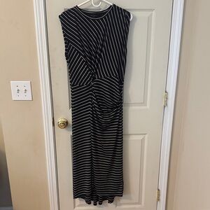 Banana Republic Black and White Maxi Dress